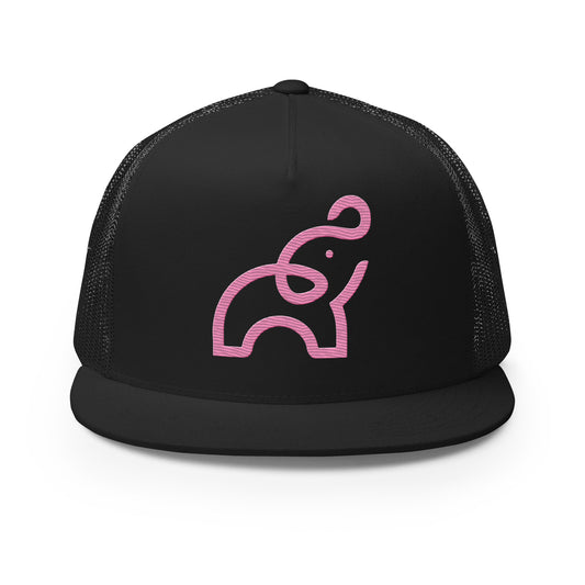 UPGRD® Pink Elephant V2 Flat Brim Trucker Cap